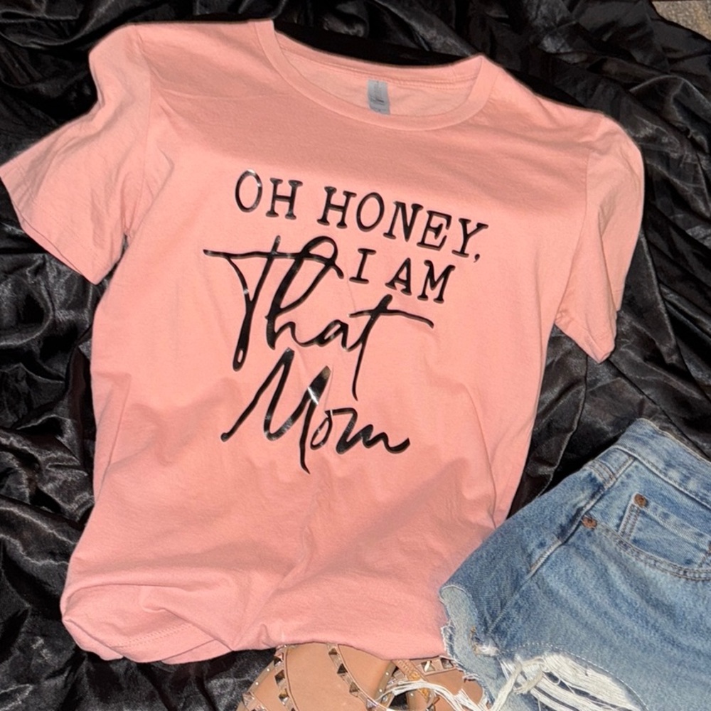 Next Level Apparel Pink Statement Tee